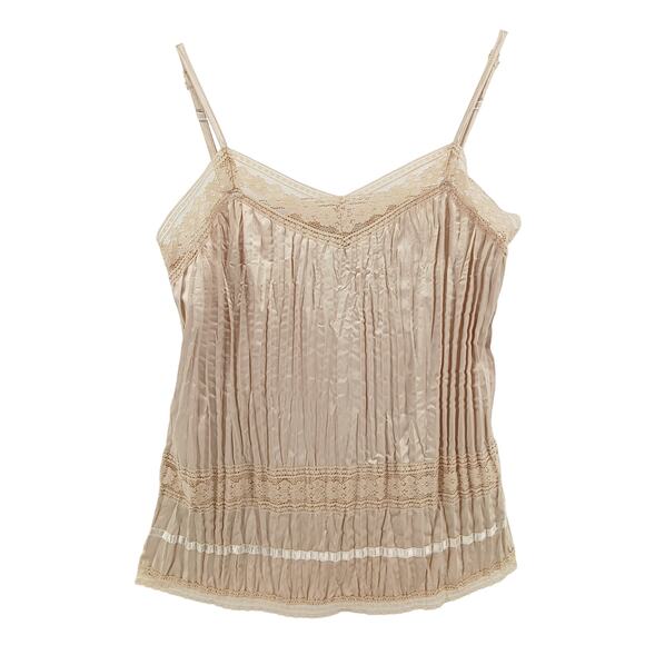 Apt. 9 Tops - Crinkle Lace Ribbon Camisole Top Womens MD Fairy Festival Hippie Dainty 90s Y2K